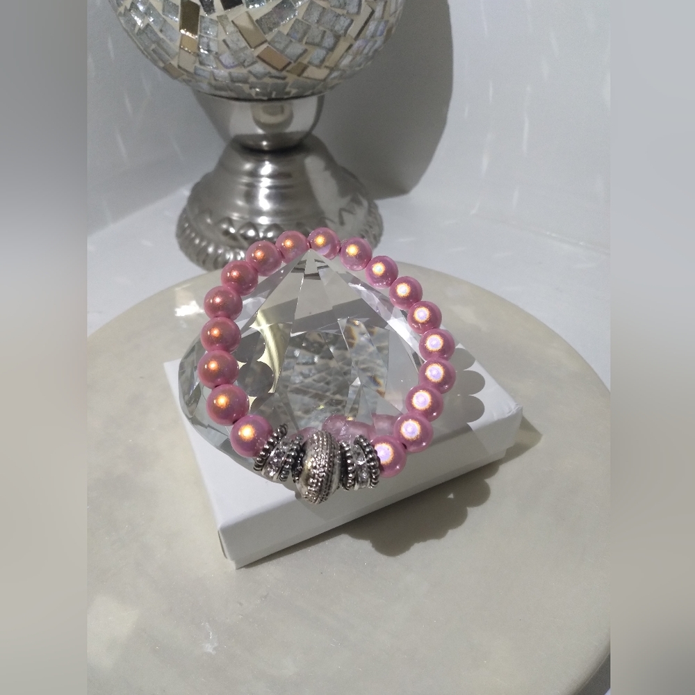 Handmade Iridescent Stretch Bracelet